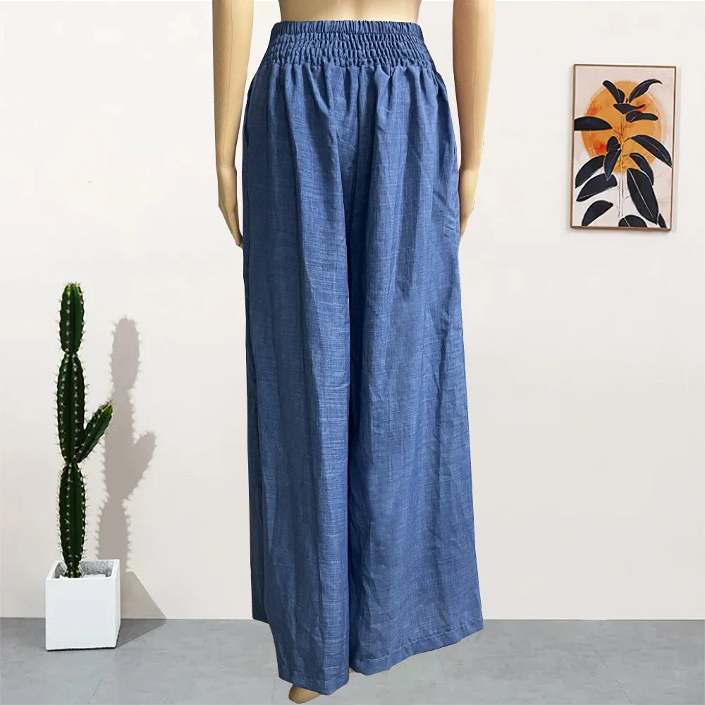 High Waist Wide Leg Denim Pants – Everyday Basic