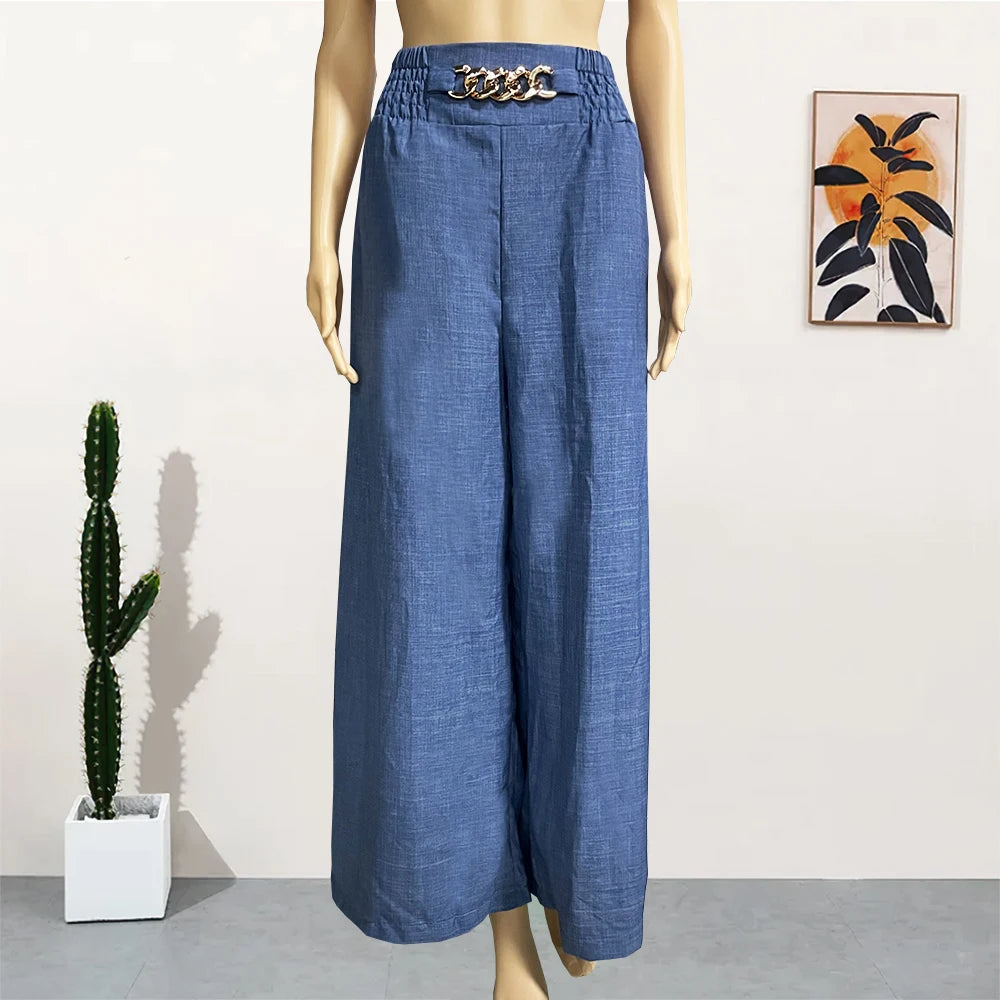 High Waist Wide Leg Denim Pants – Everyday Basic