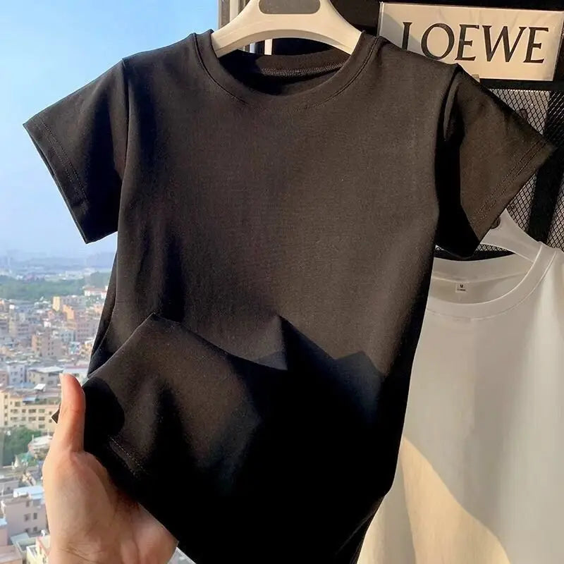 Essential Solid T-Shirt – Soft Slim Fit Everyday Top