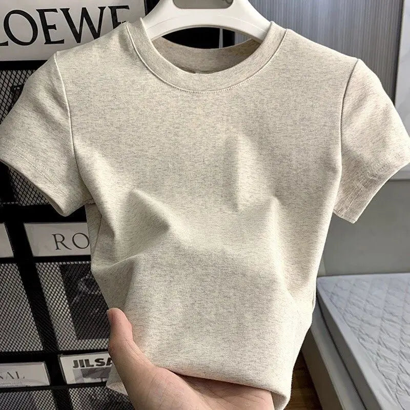 Essential Solid T-Shirt – Soft Slim Fit Everyday Top
