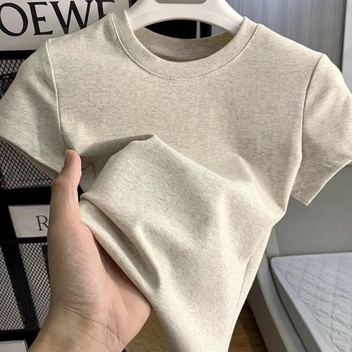 Essential Solid T-Shirt – Soft Slim Fit Everyday Top