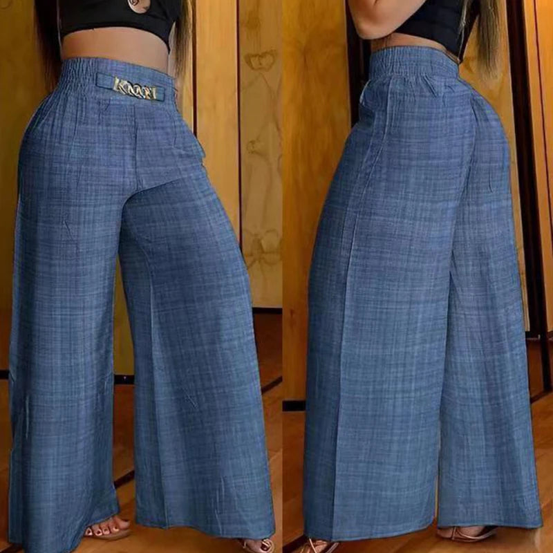 High Waist Wide Leg Denim Pants – Everyday Basic
