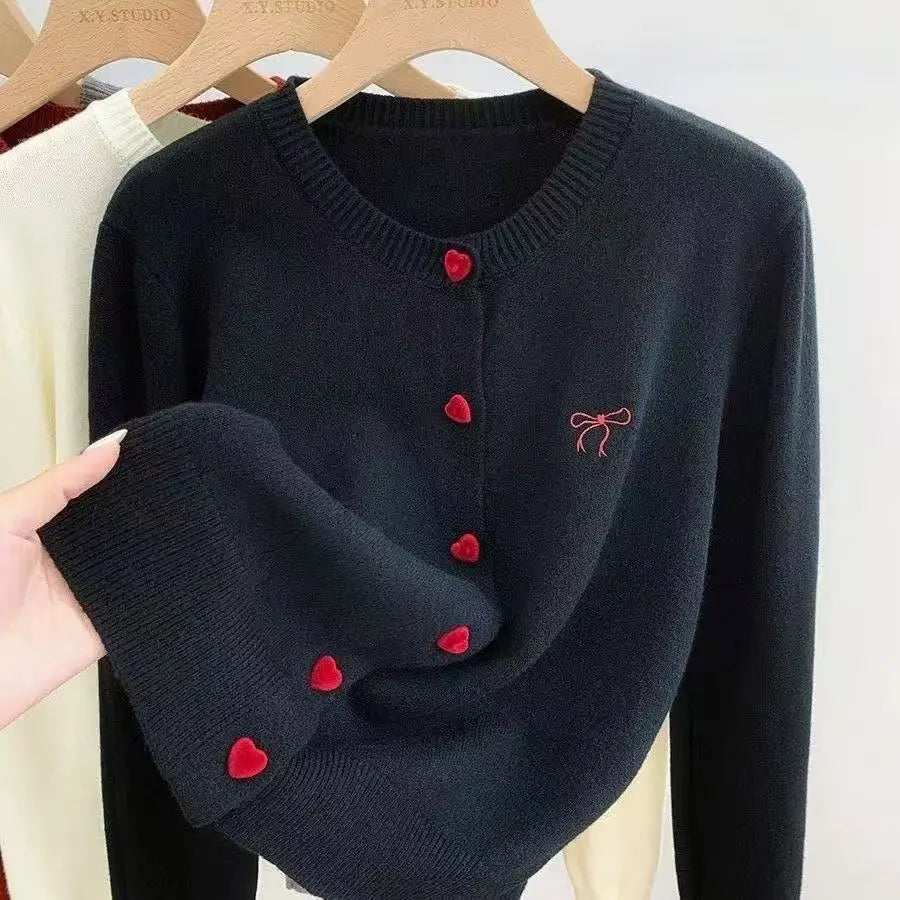 Knitted Cardigan – Single Breasted V-Neck Sweater